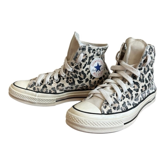 Converse Chuck Taylor All Star High Top Leopard Print Sneakers Unisex 7/5 - Picture 4 of 11
